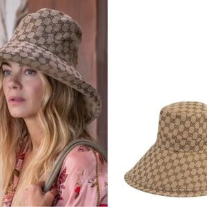 Gucci Beige Monogram Bucket Hat